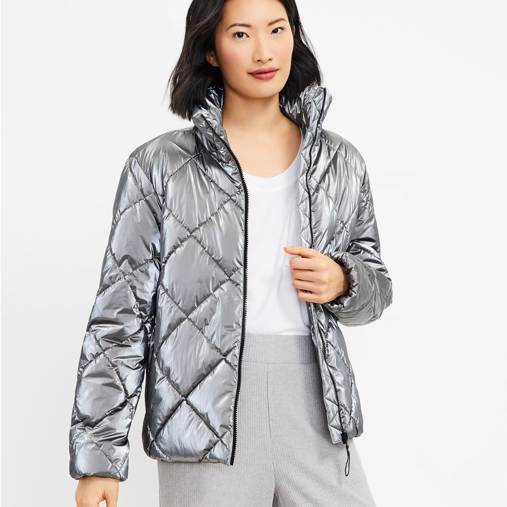 Lou & Grey Shimmer Quilted Puffer Jacket